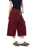 Multi - pockets Contrast Stitch Utility Shorts - COPPING THREADS - CT Select