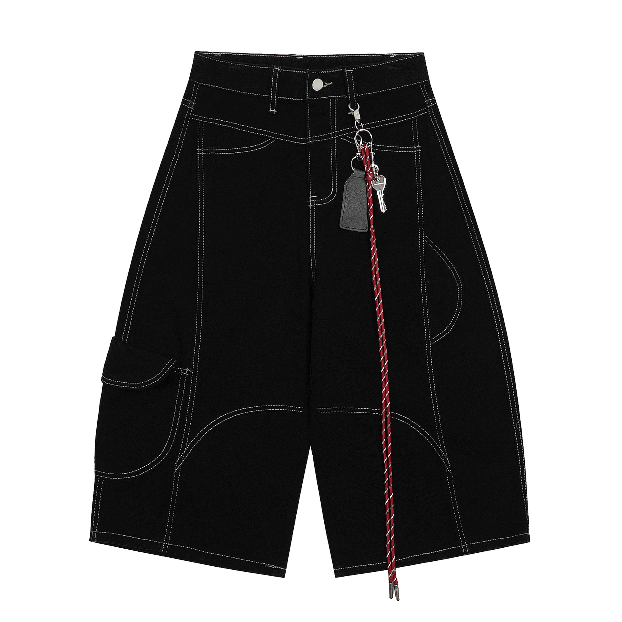 Multi - pockets Contrast Stitch Utility Shorts - COPPING THREADS - CT Select