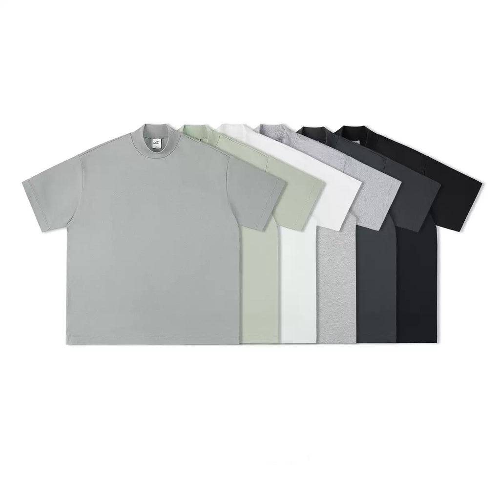 IDLT mock neck T-shirt, color lineup.