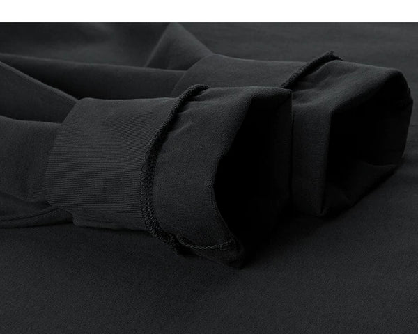 IDLT mock neck long sleeve top, black turned cuffs.