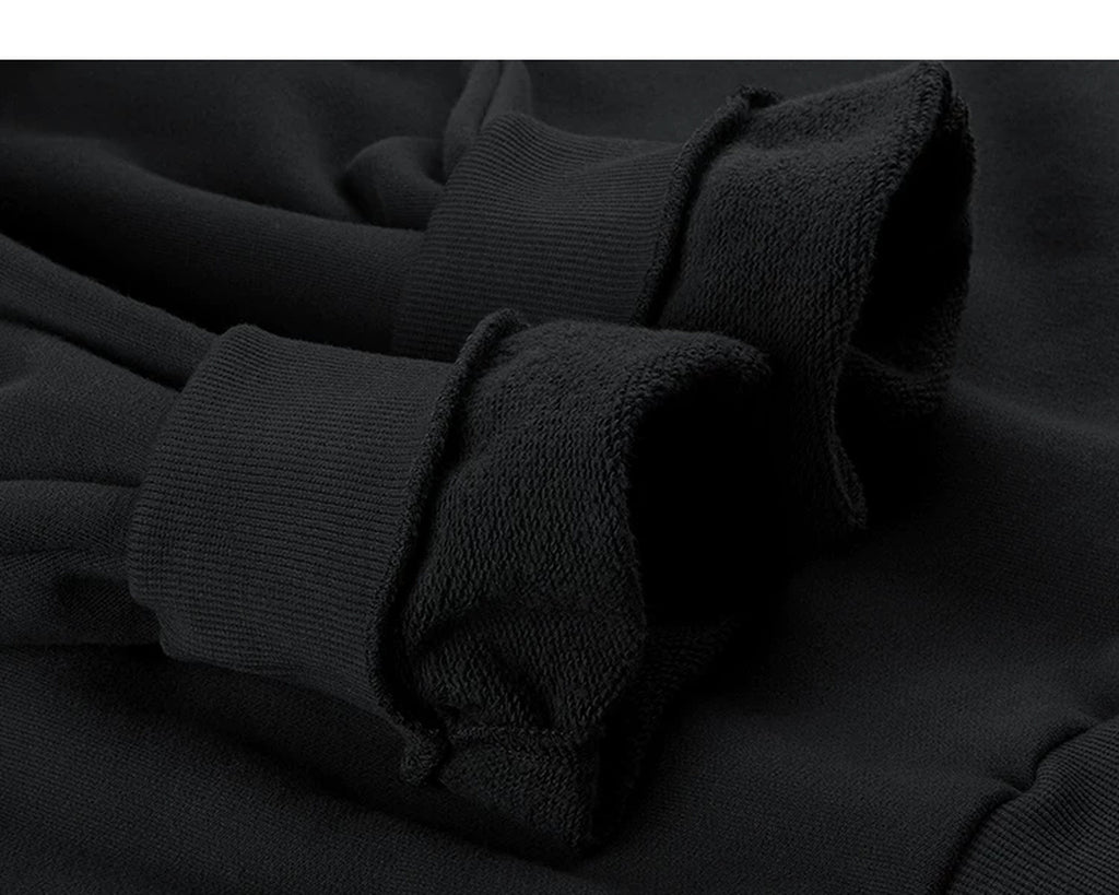 IDLT sweatshirt, black turned cuffs.
