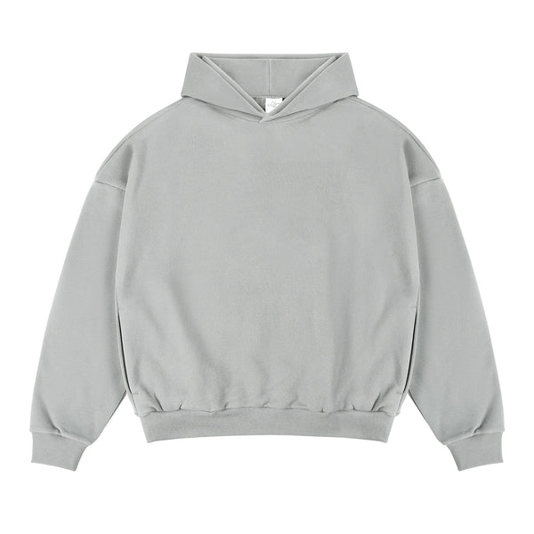 IDLT hoodie, light gray front.