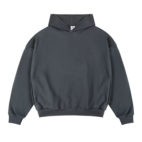 IDLT hoodie, dark gray front.