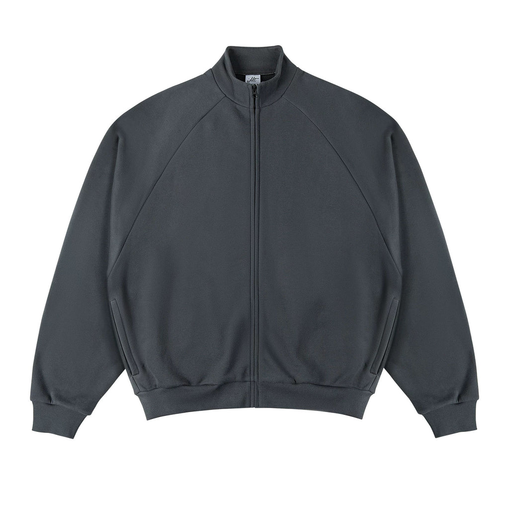 IDLT zip sweatshirt, dark gray front.