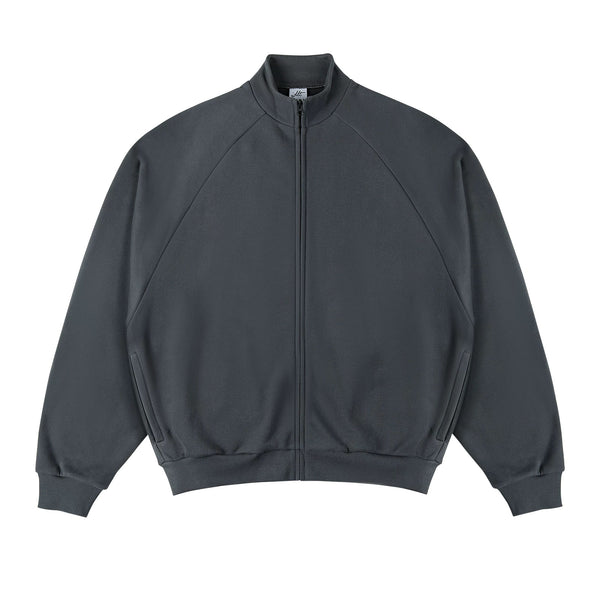 IDLT zip sweatshirt, dark gray front.