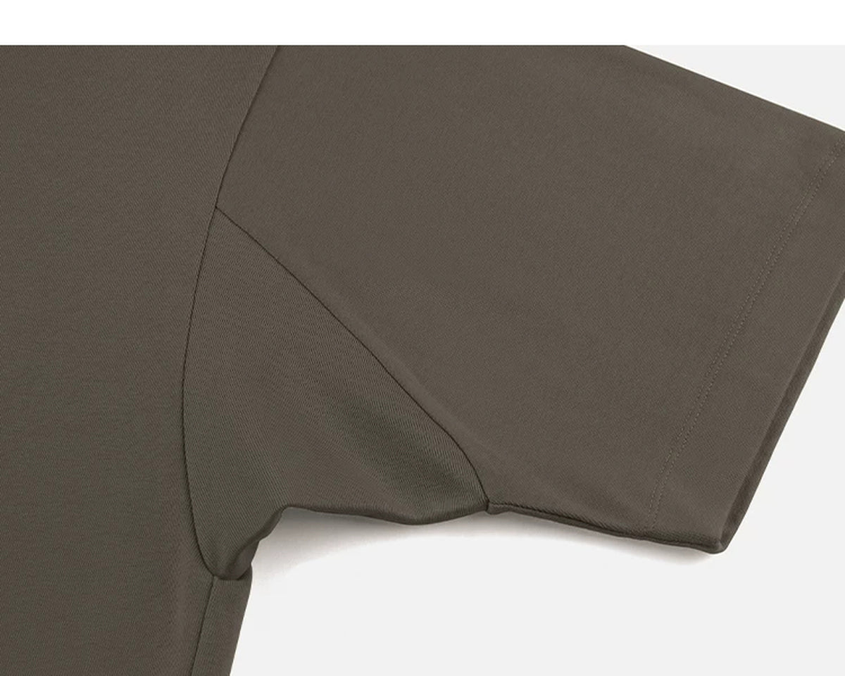 IDLT short sleeve sweatshirt, brown sleeve.