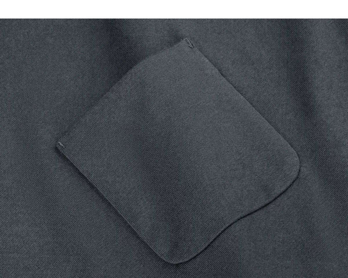IDLT pocket T-shirt, dark gray chest pocket.