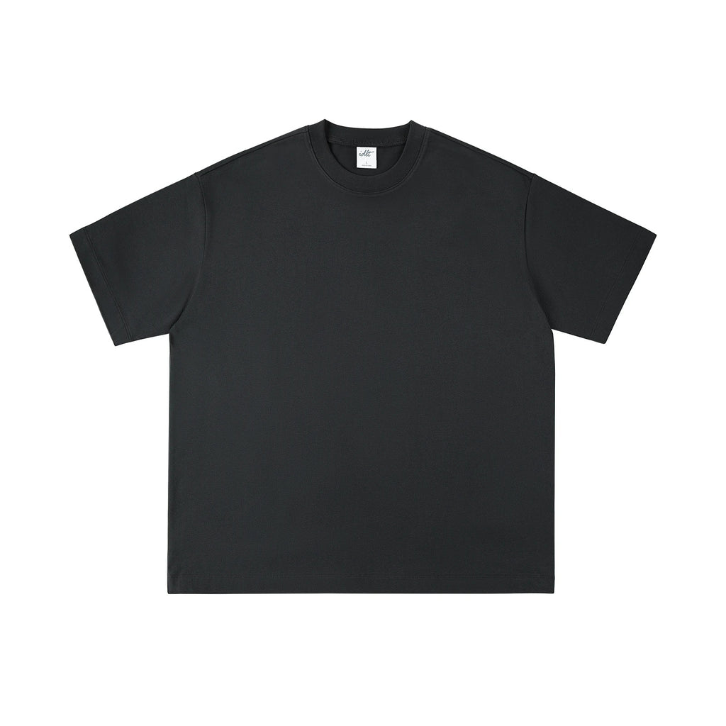 IDLT T-shirt, black front.