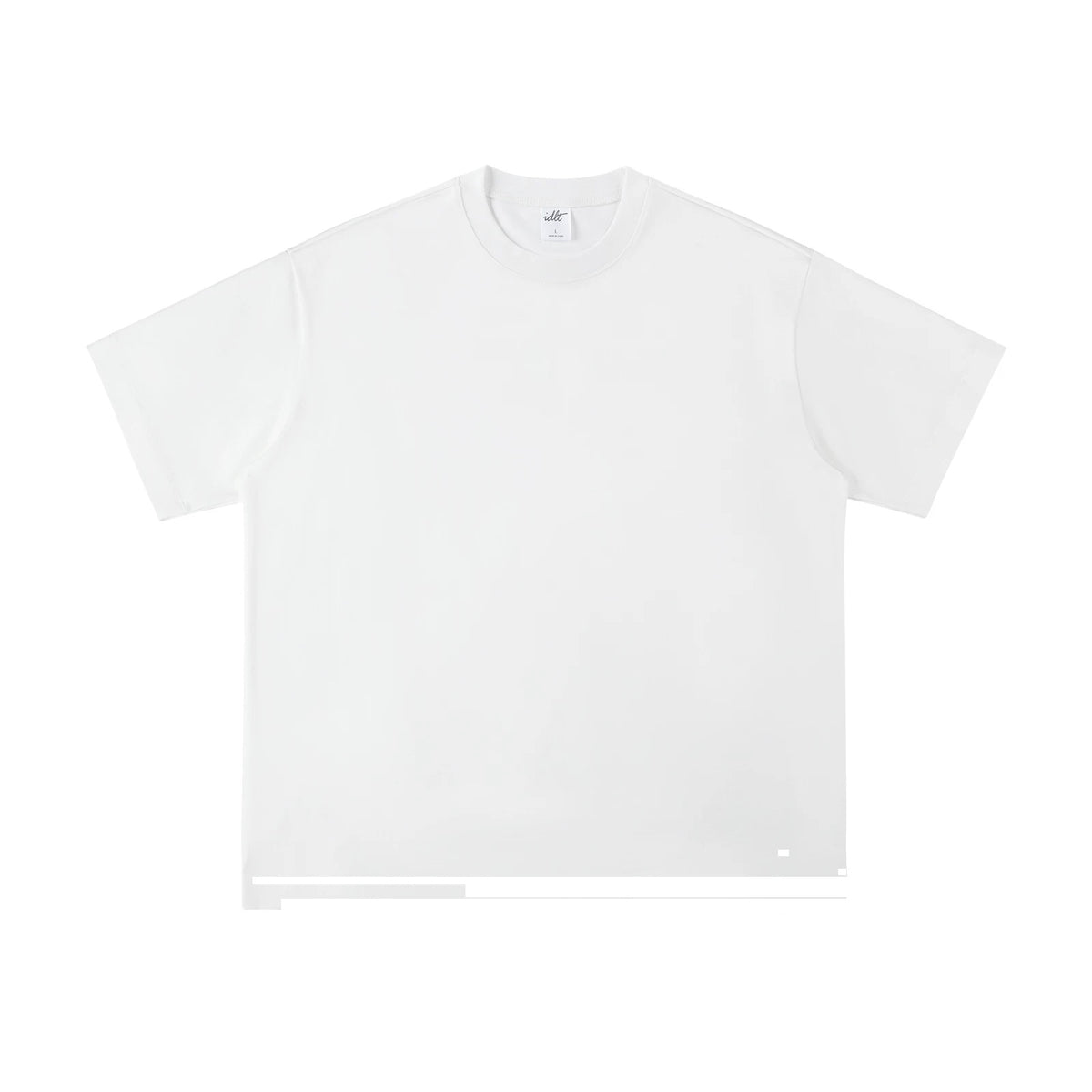 IDLT T-shirt, white front.