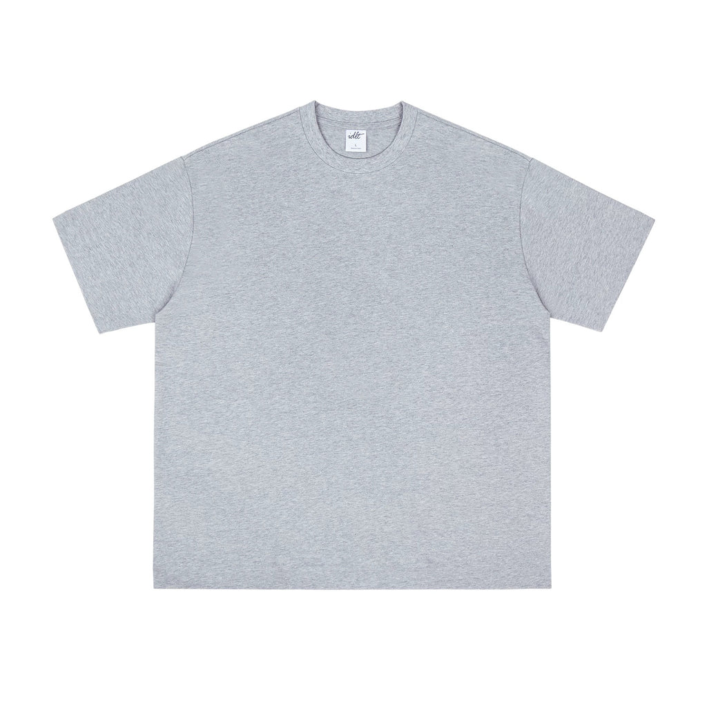 IDLT T-shirt, heather gray front.