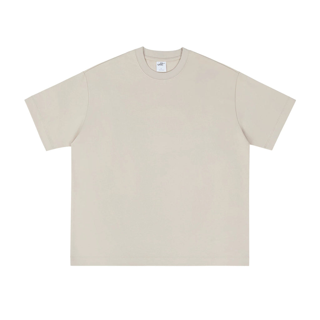IDLT T-shirt, beige front.