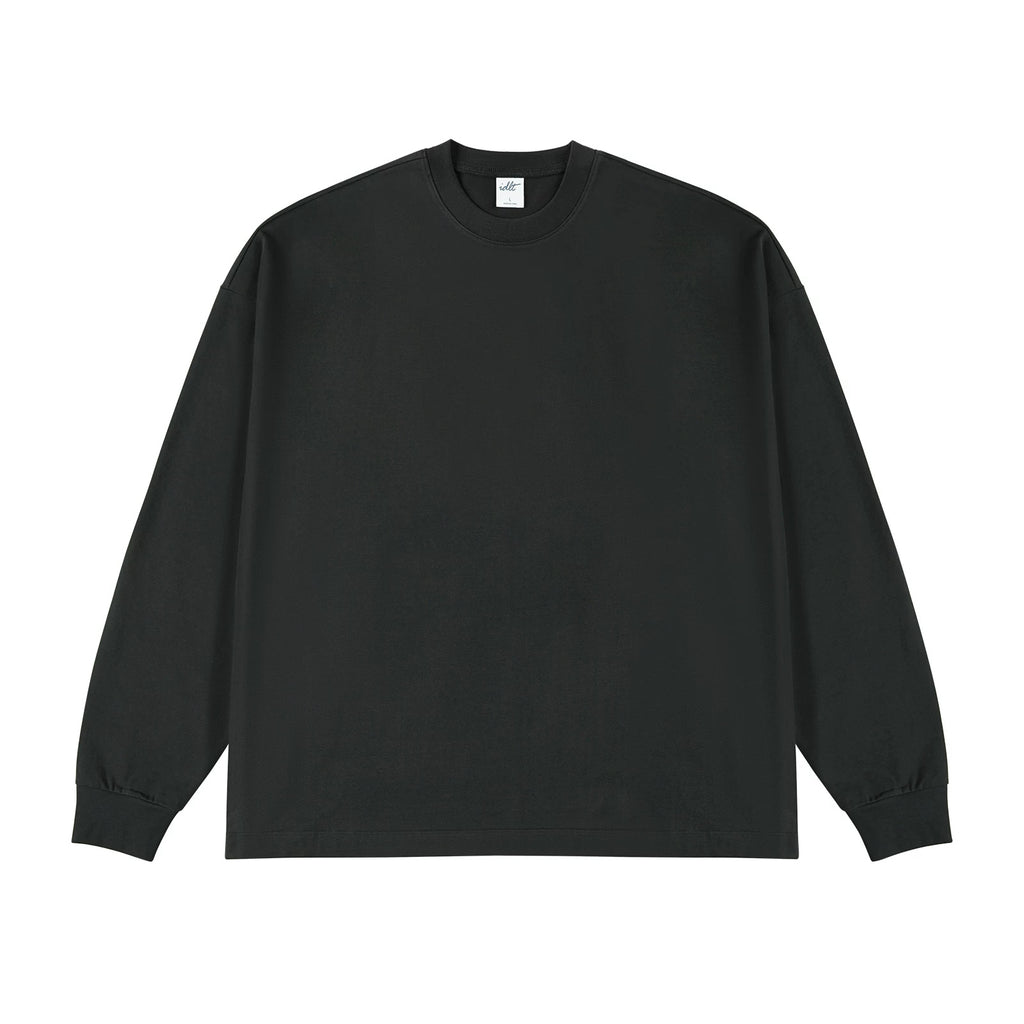 IDLT long sleeve T-shirt, black front.