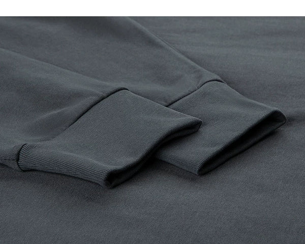 IDLT long sleeve T-shirt, dark gray cuffs.
