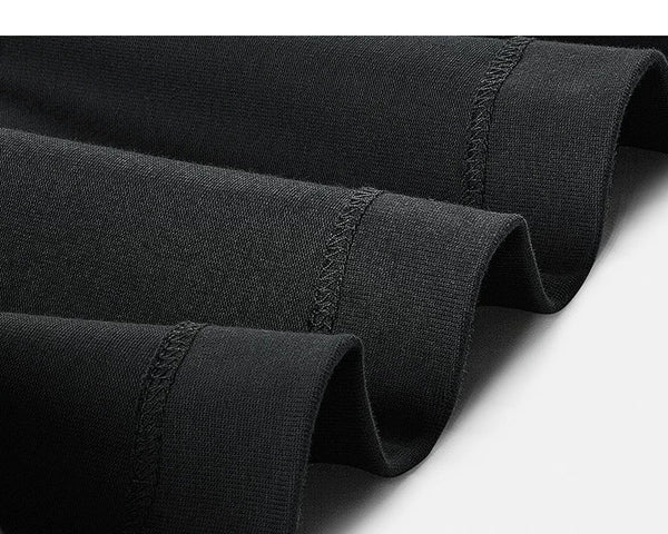 IDLT long sleeve T-shirt, black hem stitching and fabric.
