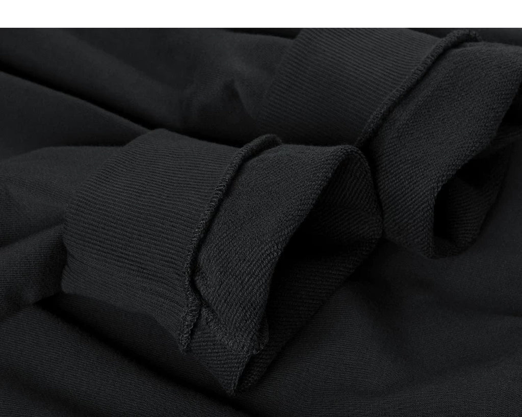 IDLT hoodie, black turned cuffs.