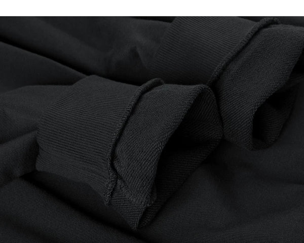 IDLT hoodie, black turned cuffs.