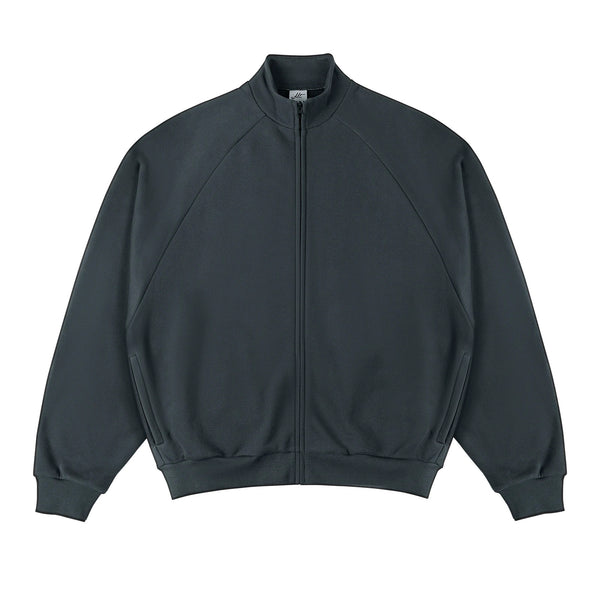 IDLT zip sweatshirt, dark gray front.