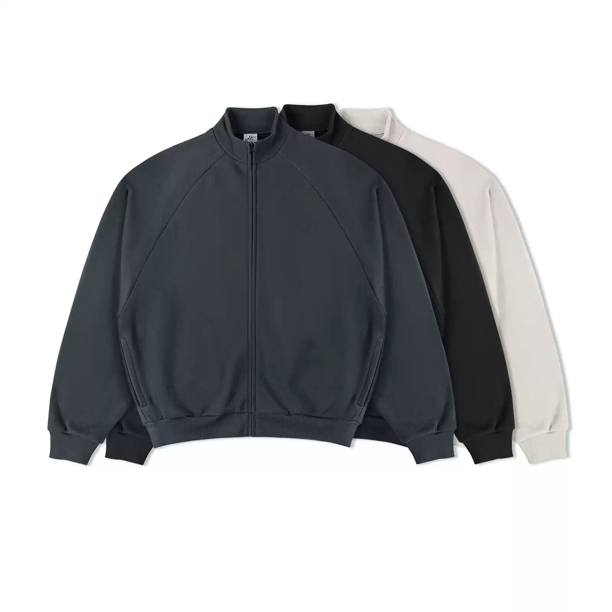IDLT zip sweatshirt, color lineup.