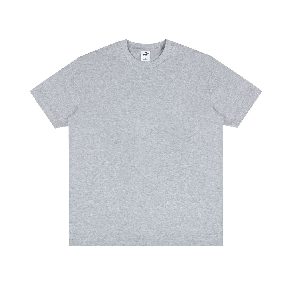 IDLT T-shirt, heather gray front.