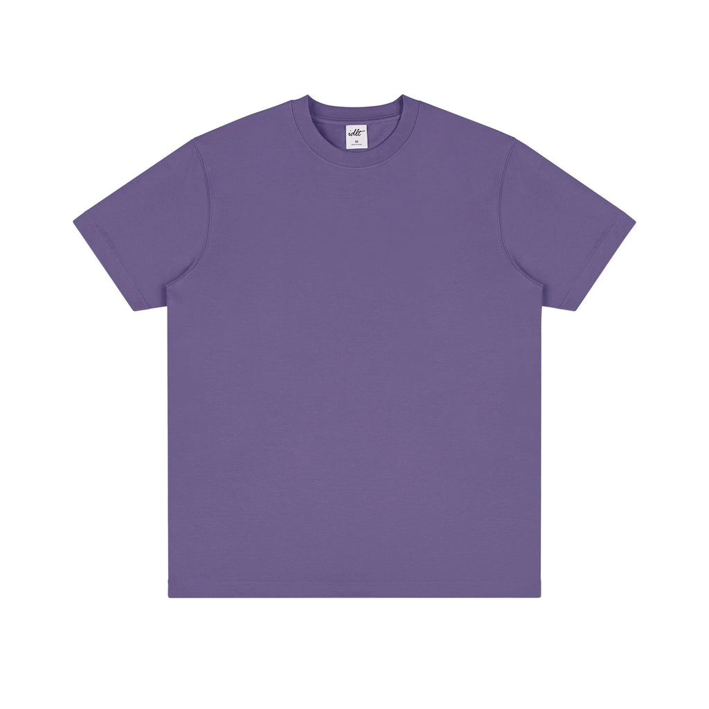 IDLT T-shirt, purple front.