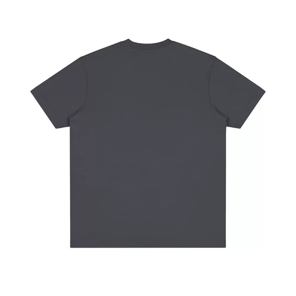 IDLT T-shirt, dark gray back.
