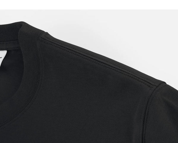 IDLT T-shirt, black shoulder seam.