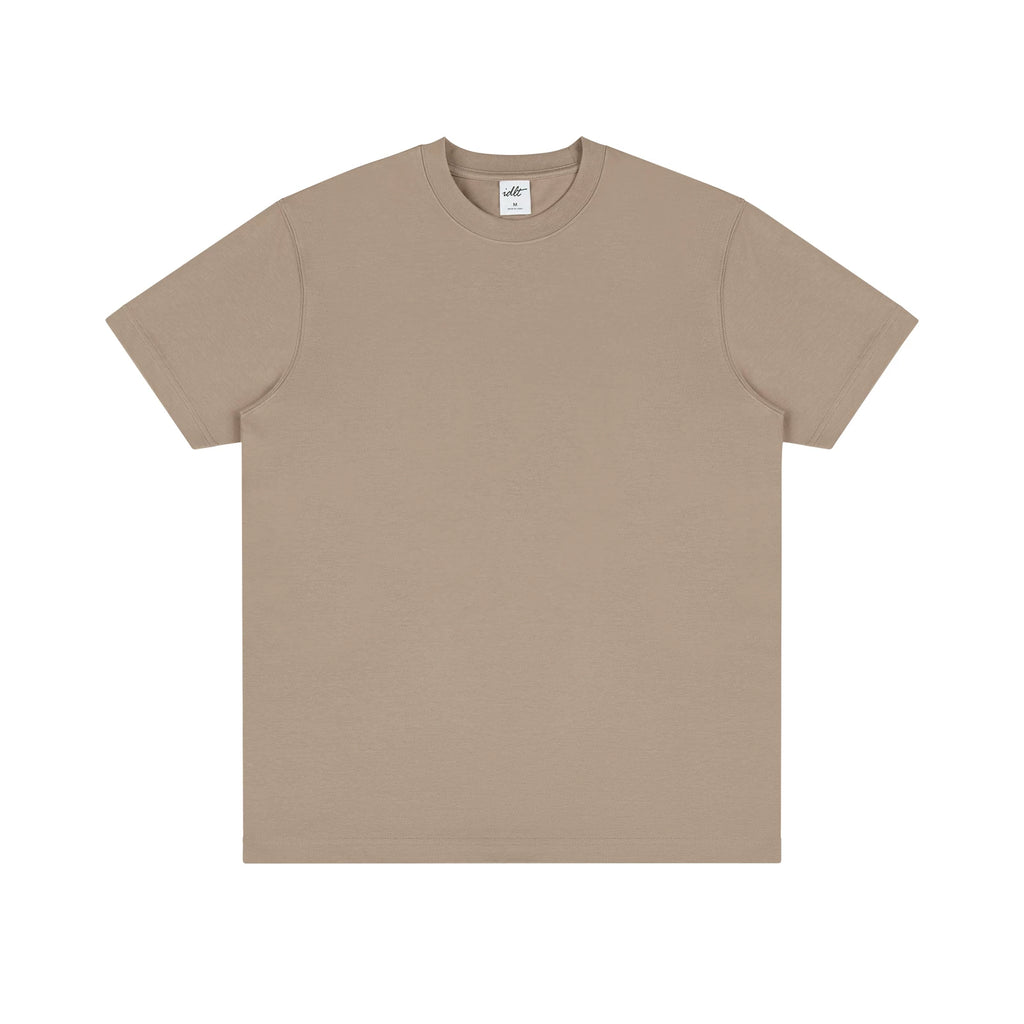 Heavyweight Clean-Cut Tee, camel front view.