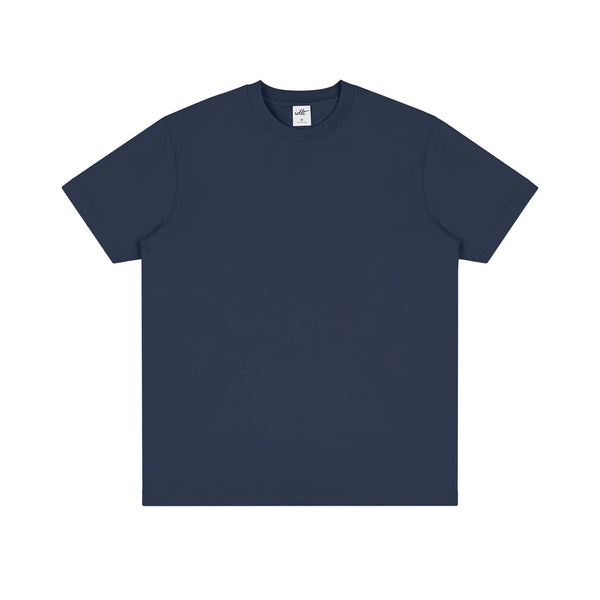 Heavyweight Clean-Cut Tee, navy front view.