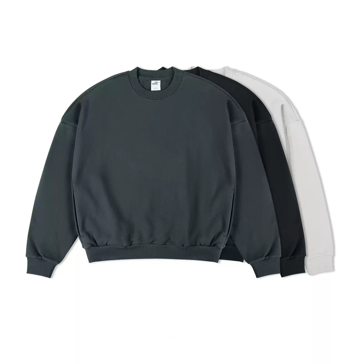IDLT sweatshirt, color lineup.