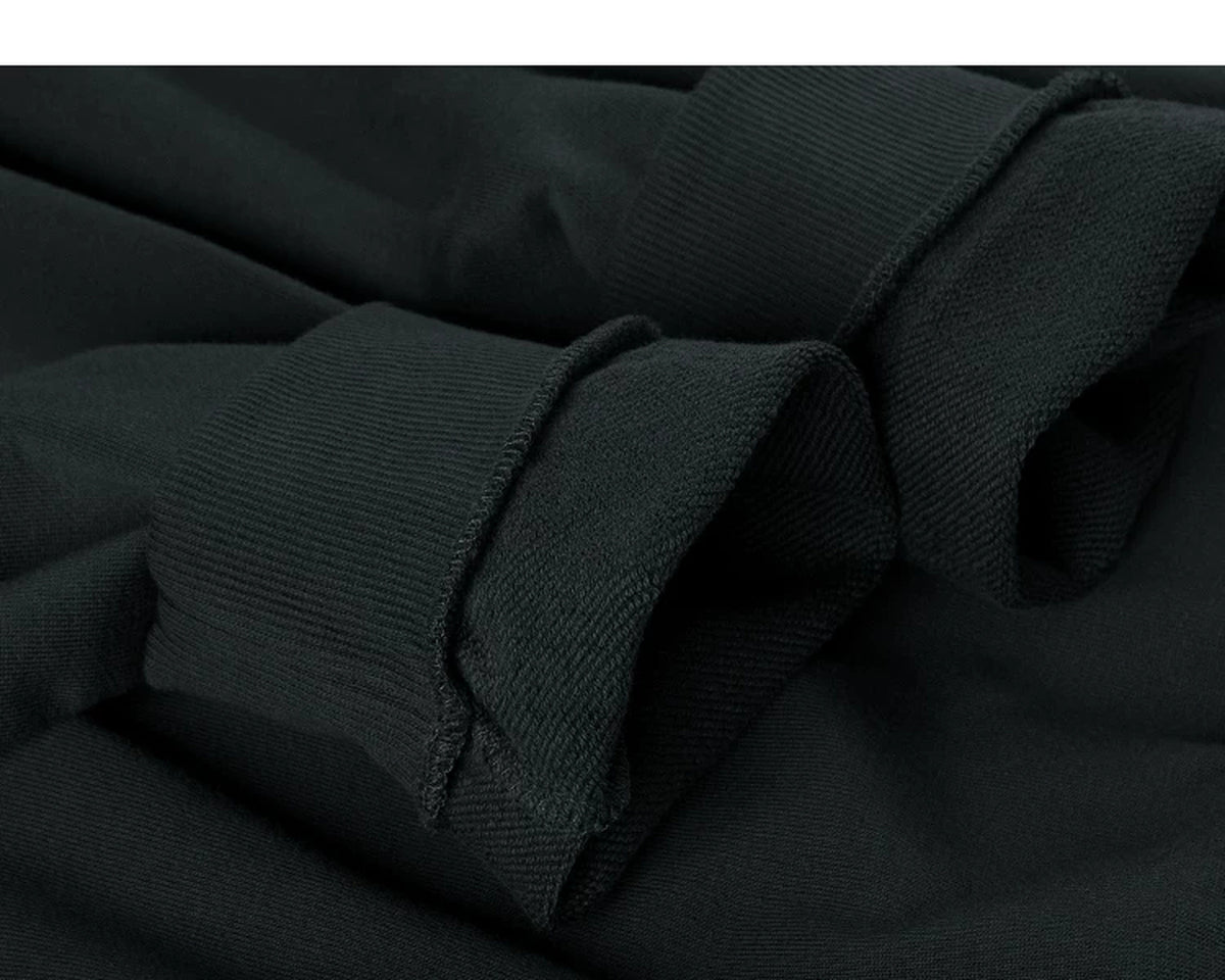 IDLT sweatshirt, black turned cuffs.