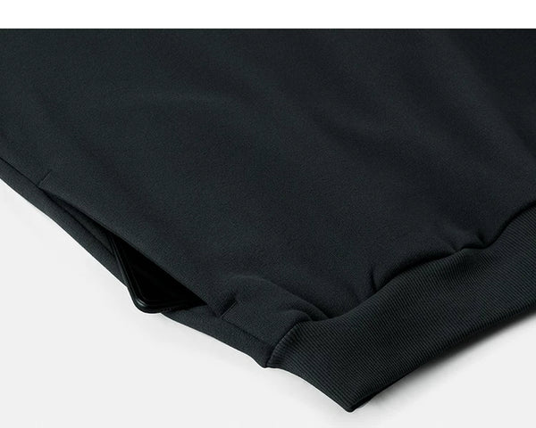 IDLT sweatshirt, black side pocket.
