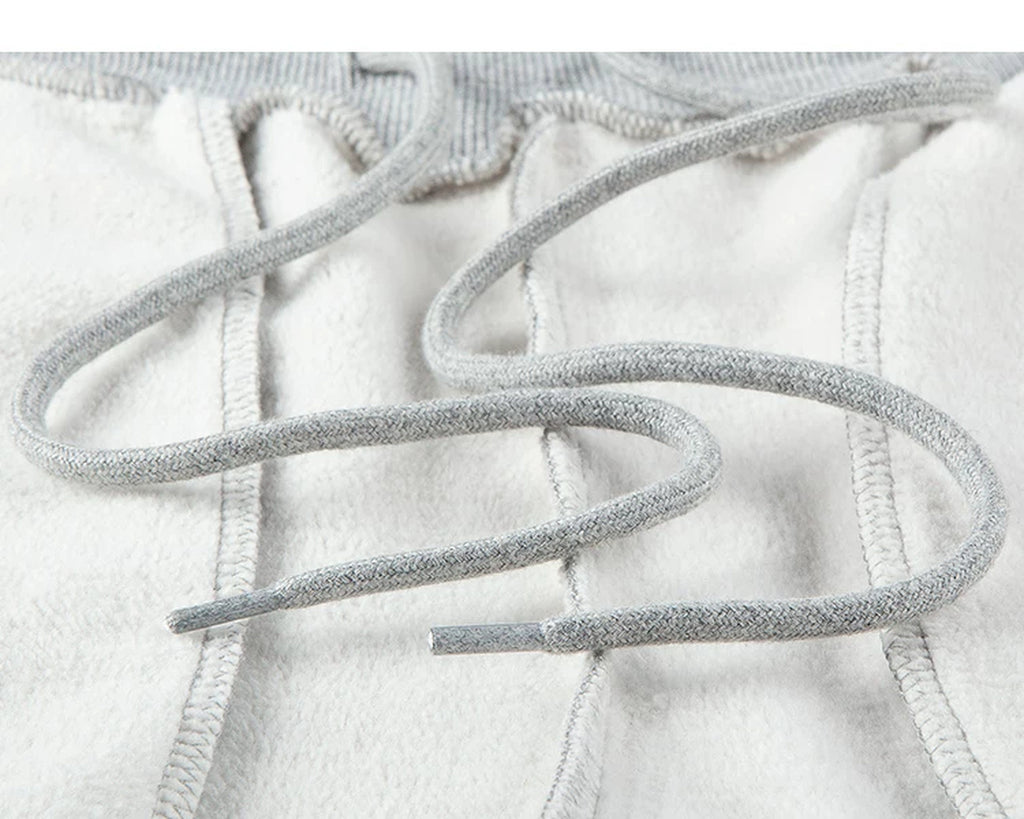 IDLT sweatpants, heather gray drawstring.