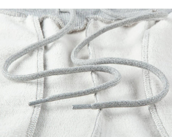 IDLT sweatpants, heather gray drawstring.