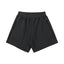 IDLT sweat shorts, black front.
