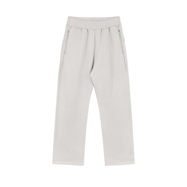 IDLT sweatpants, cream front.