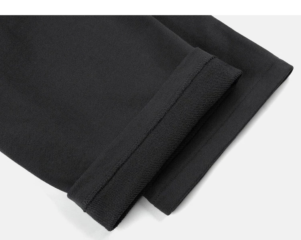 IDLT sweatpants, black leg hems.