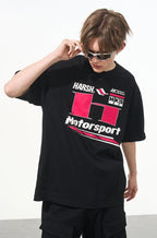 Neon Color Block Racing Style Printed Tee - COPPING THREADS - Harsh and Cruel