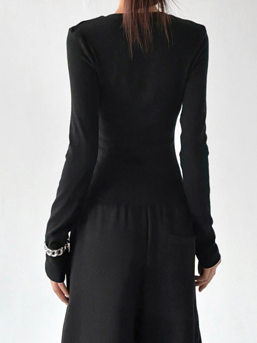 Notch-Neck Long-Sleeve Top - CT66230 - COPPING THREADS - CT ORIGINALS