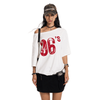 Off - Shoulder 06’s Flag Print Tee - COPPING THREADS - 0123Start