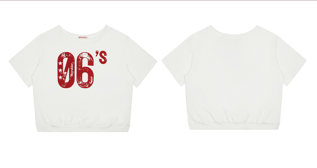 Off - Shoulder 06’s Flag Print Tee - COPPING THREADS - 0123Start