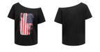 Off - Shoulder American Flag Graphic Tee - COPPING THREADS - 0123Start