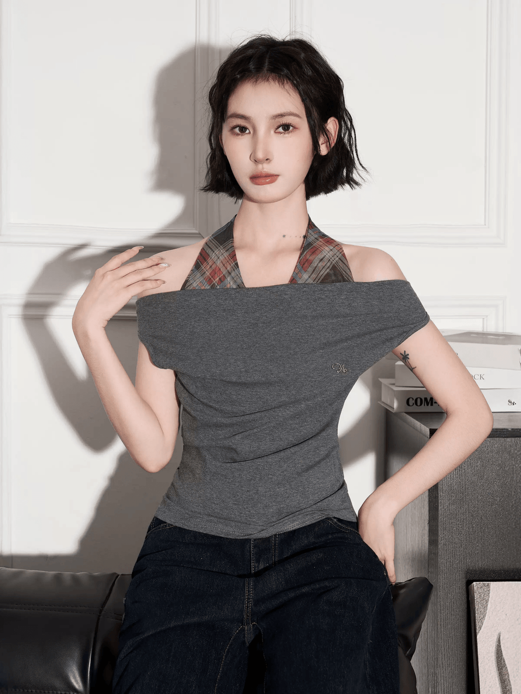 Off - Shoulder Halter Tee - COPPING THREADS - CT Select