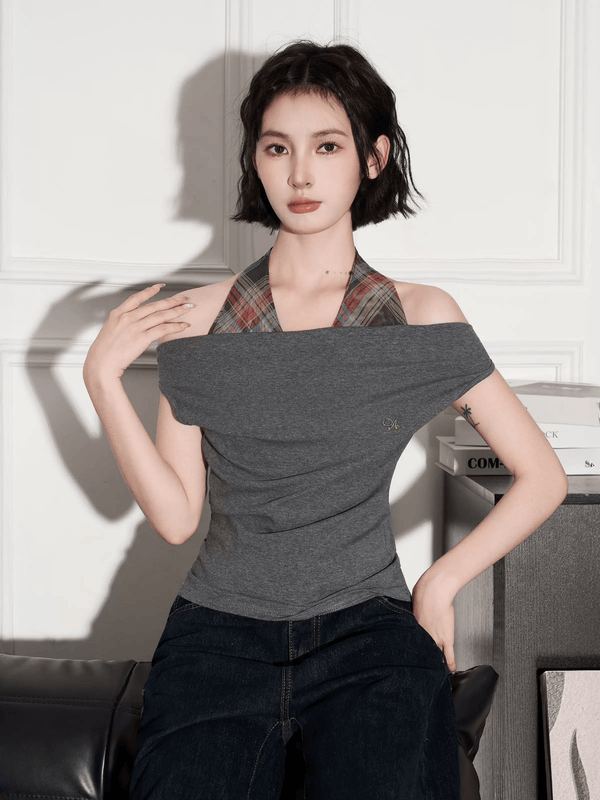 Off - Shoulder Halter Tee - COPPING THREADS - CT Select