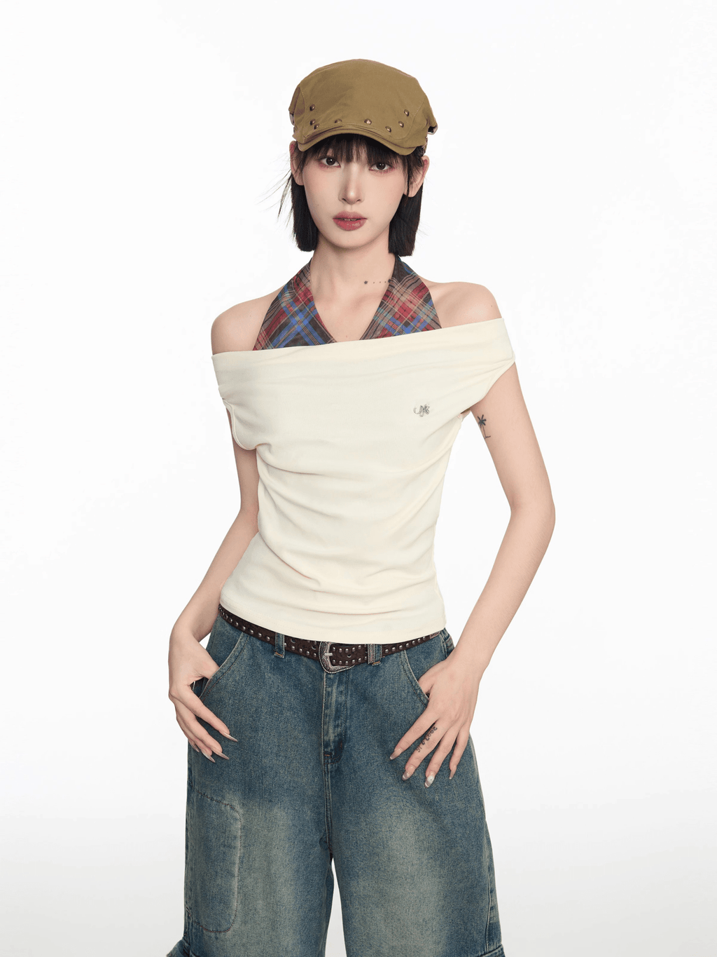 Off - Shoulder Halter Tee - COPPING THREADS - CT Select