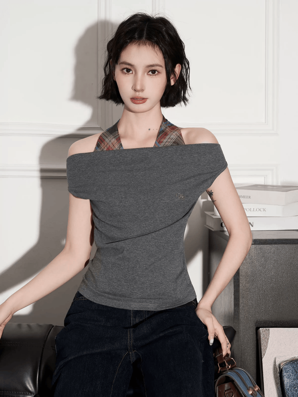 Off - Shoulder Halter Tee - COPPING THREADS - CT Select