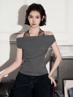 Off - Shoulder Halter Tee - COPPING THREADS - CT Select