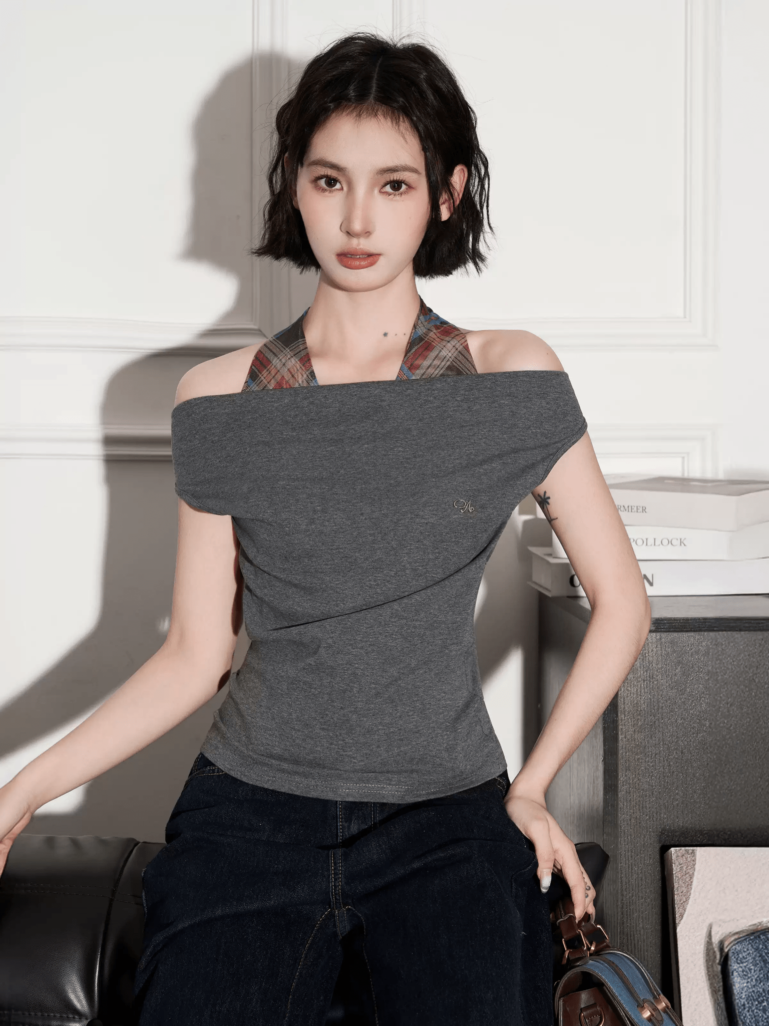 Off - Shoulder Halter Tee - COPPING THREADS - CT Select