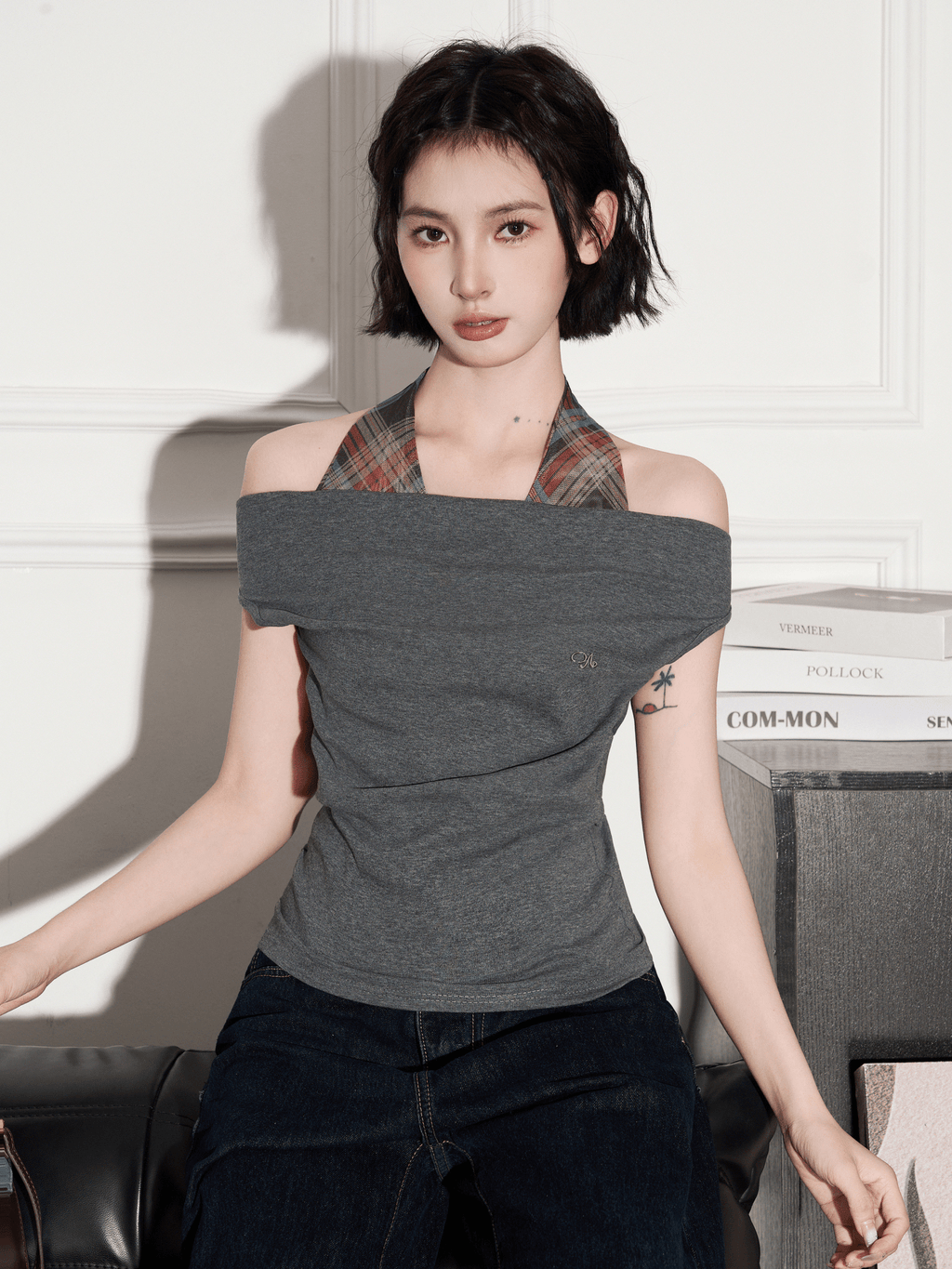 Off - Shoulder Halter Tee - COPPING THREADS - CT Select