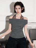 Off - Shoulder Halter Tee - COPPING THREADS - CT Select