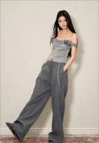 Off - Shoulder Rose Corset Top - COPPING THREADS - AGAM